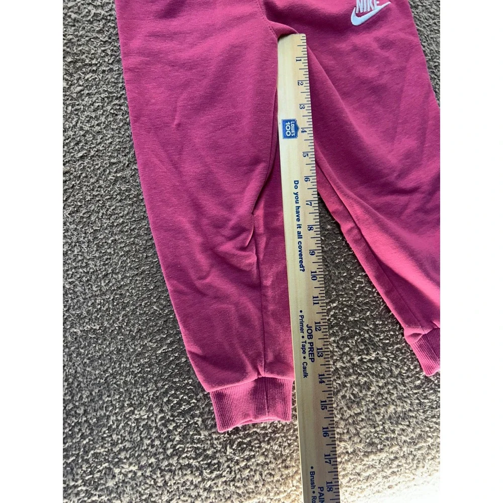 Nike Kids Berry Pink Fleece Tracksuit Full Zip Hoodie and Joggers Set Size 4-5Y